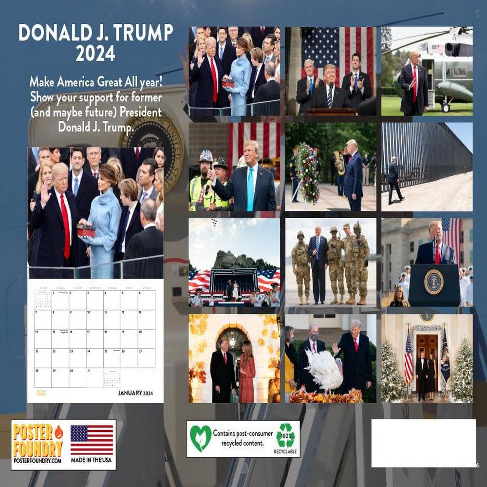 Donald Trump Calendar 2024 Wall Calendar Donald Trump 2024 Calendar