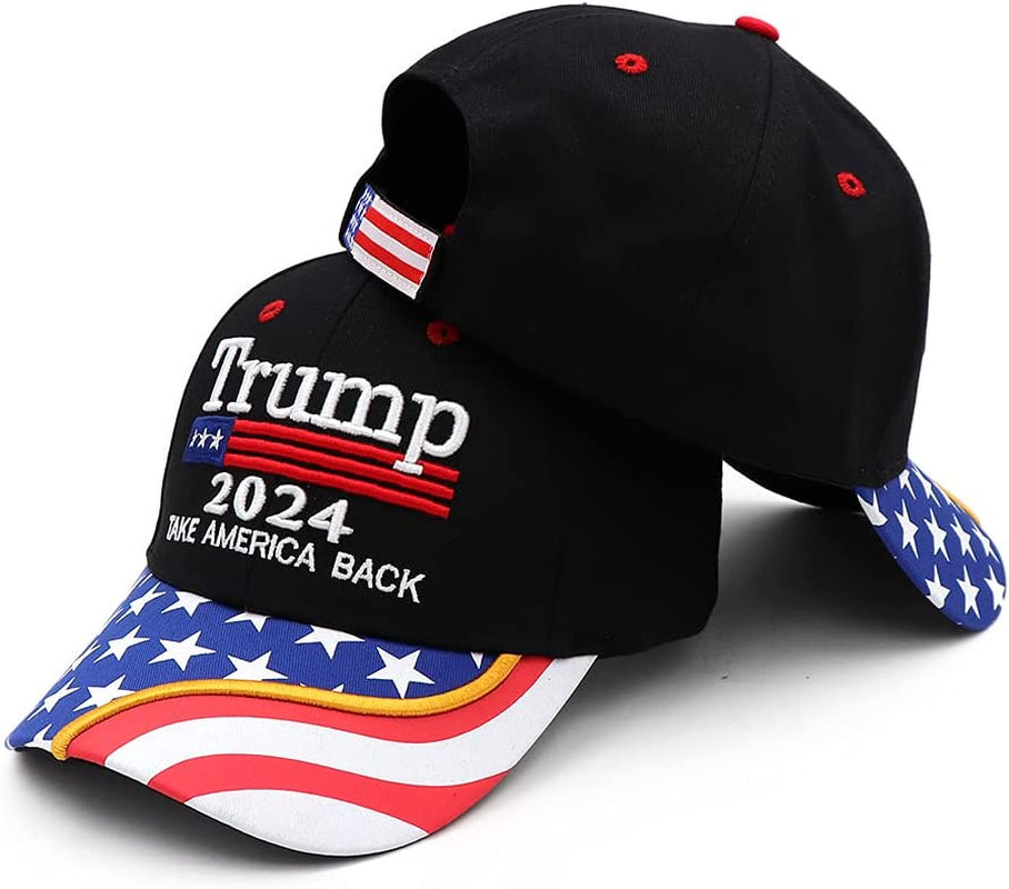 Trump 2024 Hat Donald Trump Hat for Women Men Take America Back MAGA Embroidery Adjustable Baseball Cap with USA Flag