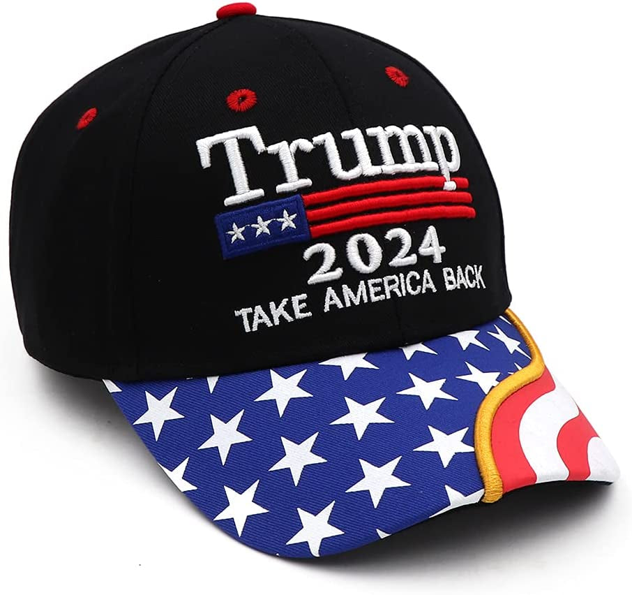 Trump 2024 Hat Donald Trump Hat for Women Men Take America Back MAGA Embroidery Adjustable Baseball Cap with USA Flag