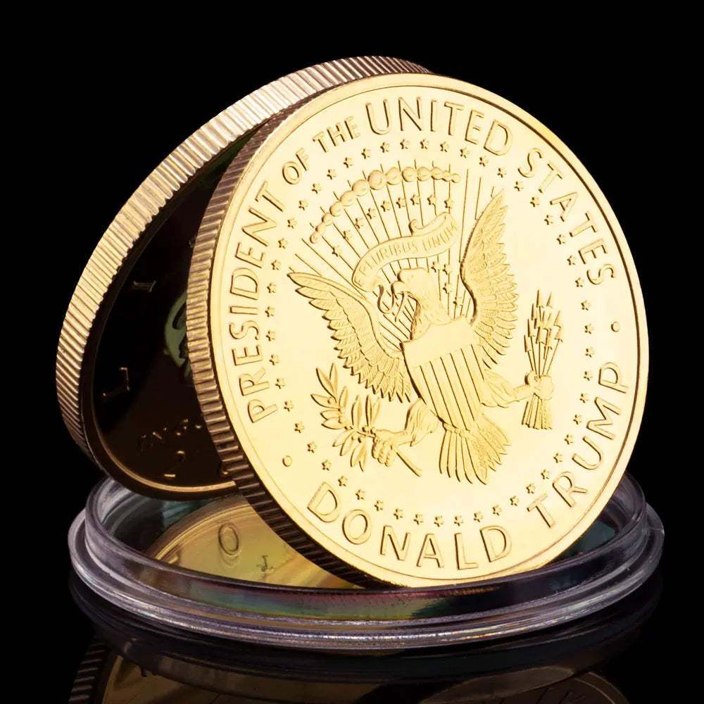 45Th President of United States Donald J. Trump 2024 Collectible Gold Plated Souvenir Coin Basso-Relievo Commemorative Coin