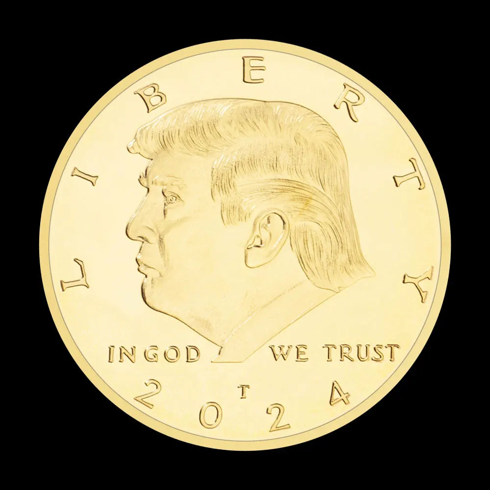 45Th President of United States Donald J. Trump 2024 Collectible Gold Plated Souvenir Coin Basso-Relievo Commemorative Coin